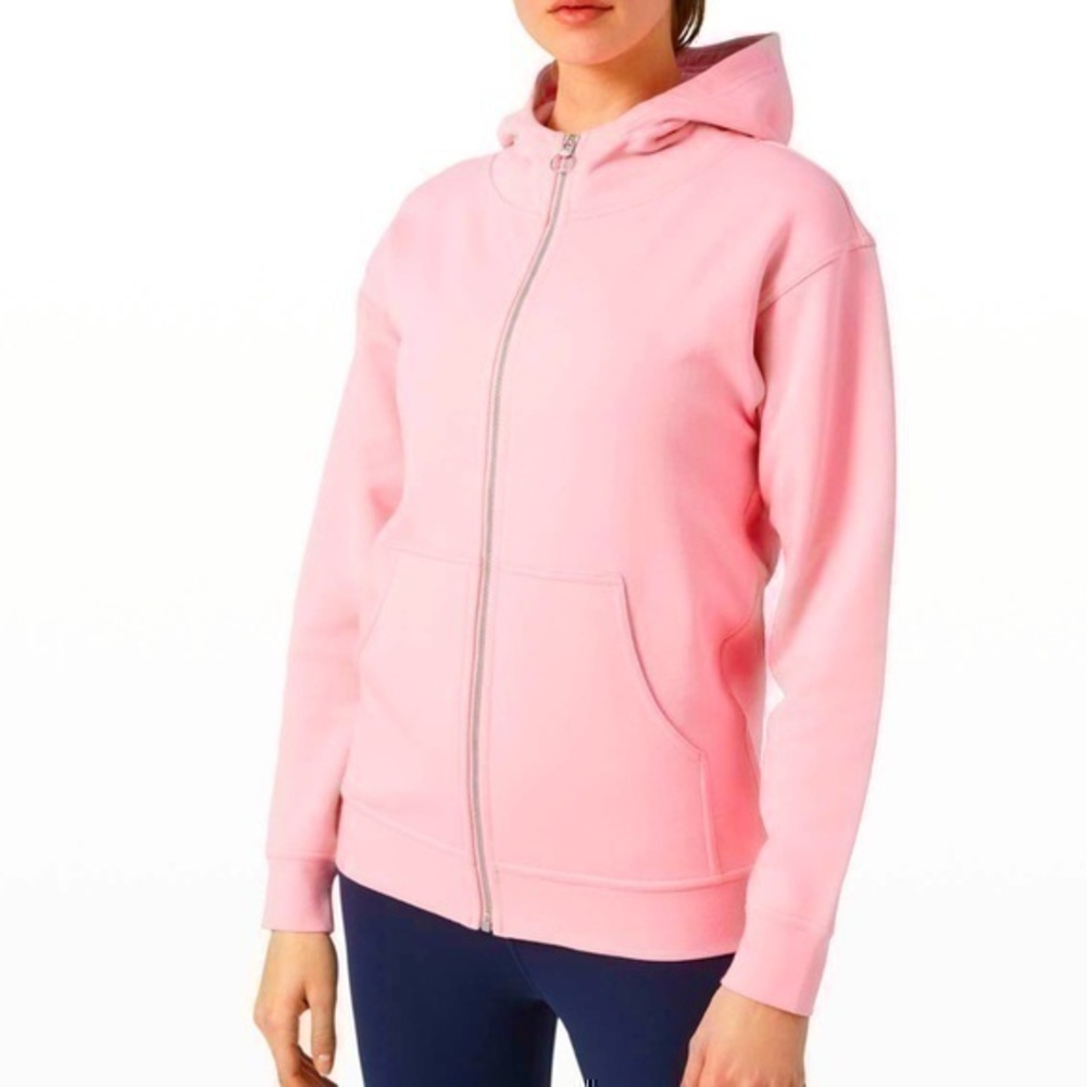 Lululemon All Yours Zip Hoodie Terry Azalea Pink pure cotton 2 barely preloved